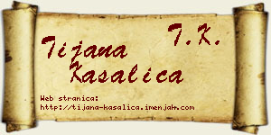 Tijana Kasalica vizit kartica